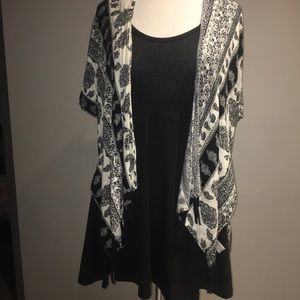 Black dress with shaul